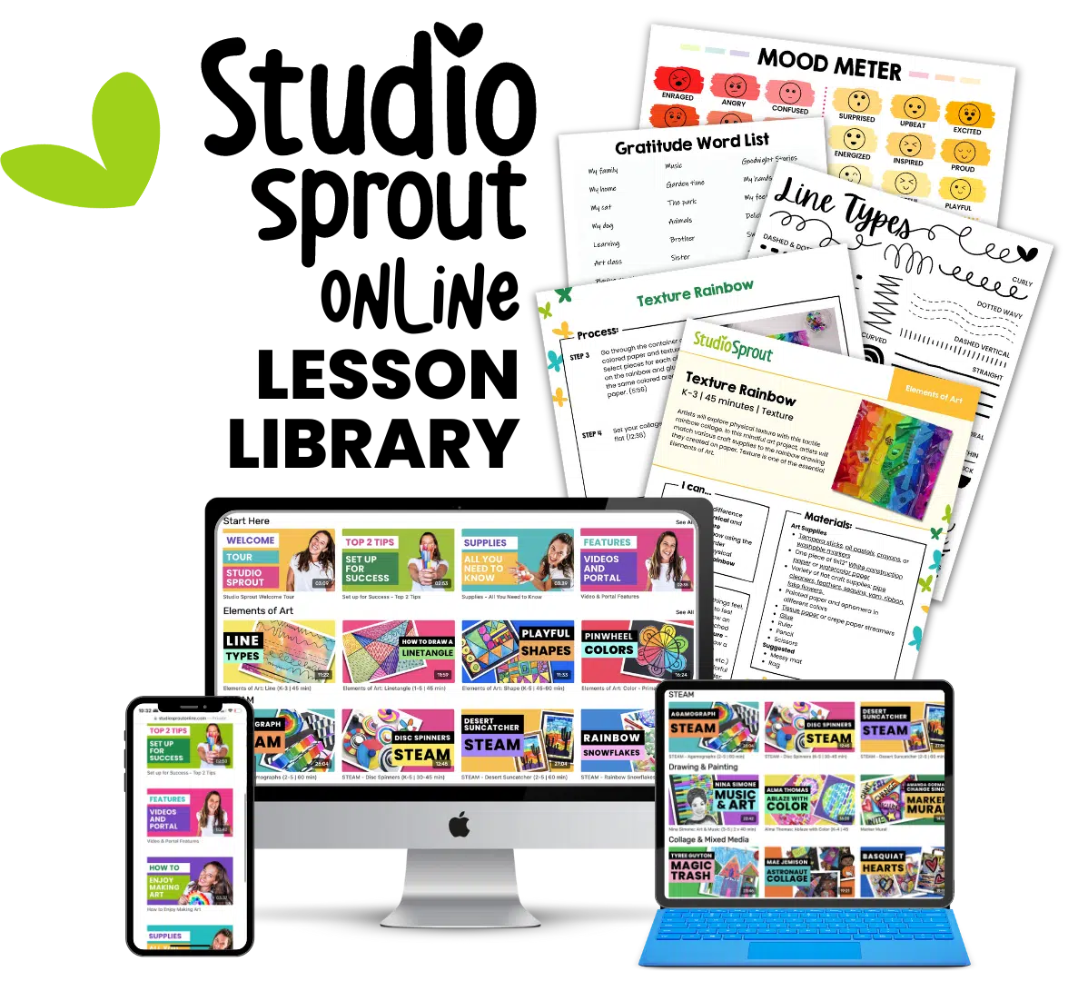 studio sprout online lesson library