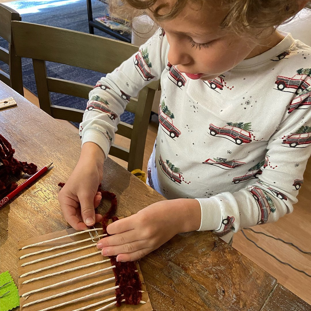 child making crafts