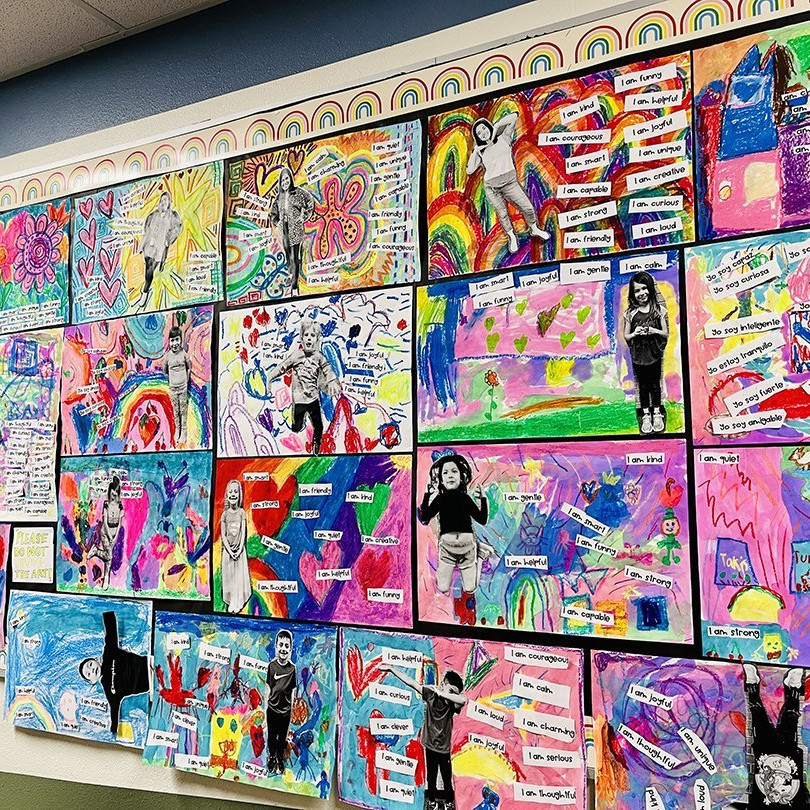 wall of artwork